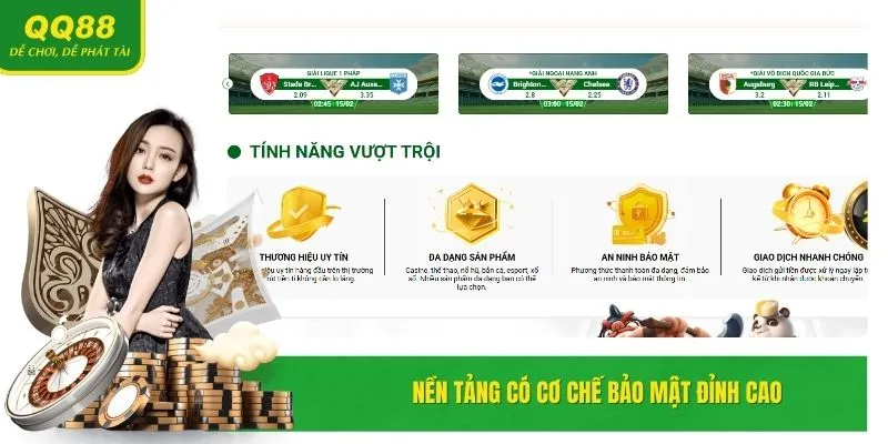 QQ88 TOP | Trang Chủ Duy Nhất Nhà Cái QQ88.COM #1 Việt Nam 18 Hệ thống áp dụng công nghệ bảo mật tiên tiến hàng đầu.